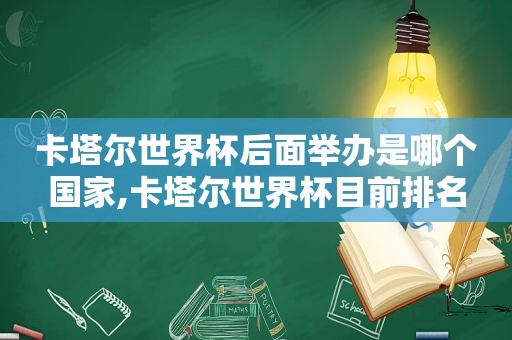 卡塔尔世界杯后面举办是哪个国家,卡塔尔世界杯目前排名