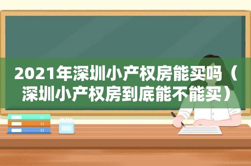 2021年深圳小产权房能买吗（深圳小产权房到底能不能买）