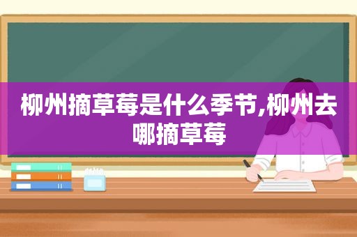 柳州摘草莓是什么季节,柳州去哪摘草莓