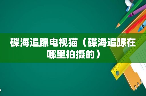 碟海追踪电视猫（碟海追踪在哪里拍摄的）