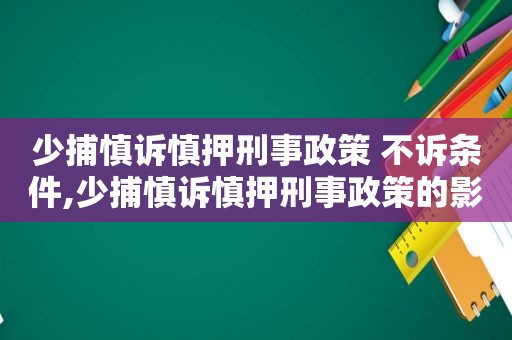 少捕慎诉慎押刑事政策 不诉条件,少捕慎诉慎押刑事政策的影响  第1张