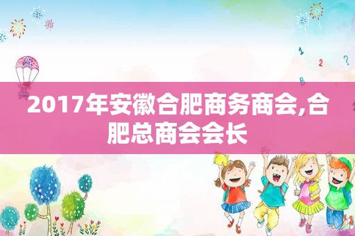 2017年安徽合肥商务商会,合肥总商会会长