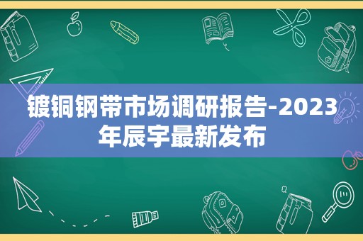 镀铜钢带市场调研报告-2023年辰宇最新发布