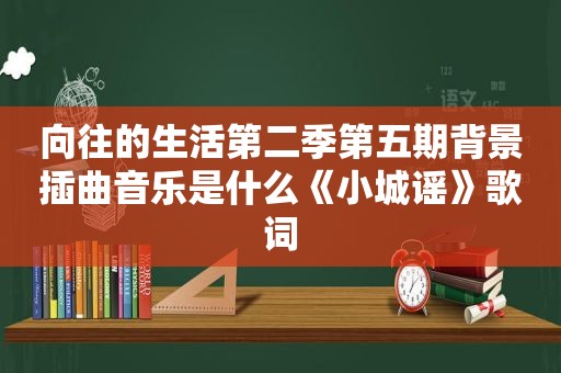 向往的生活第二季第五期背景插曲音乐是什么《小城谣》歌词