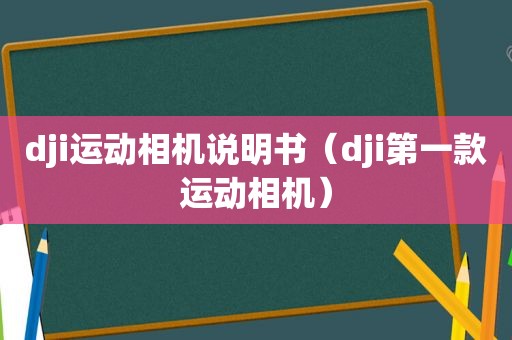 dji运动相机说明书（dji第一款运动相机）