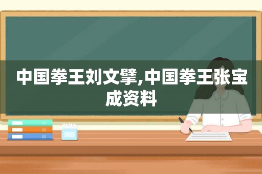 中国拳王刘文擘,中国拳王张宝成资料