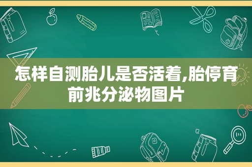 怎样自测胎儿是否活着,胎停育前兆分泌物图片