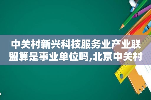 中关村新兴科技服务业产业联盟算是事业单位吗,北京中关村新兴产业基地  第1张