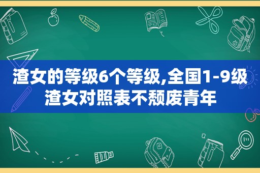 渣女的等级6个等级,全国1-9级渣女对照表不颓废青年