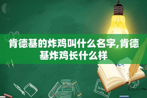 肯德基的炸鸡叫什么名字,肯德基炸鸡长什么样