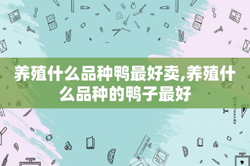 养殖什么品种鸭最好卖,养殖什么品种的鸭子最好