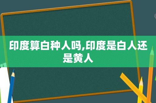 印度算白种人吗,印度是白人还是黄人