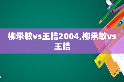 柳承敏vs王皓2004,柳承敏vs王皓