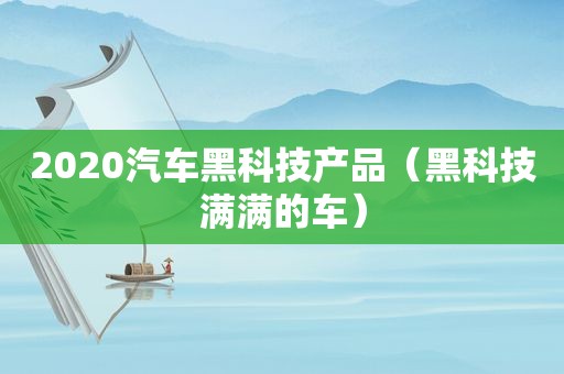 2020汽车黑科技产品（黑科技满满的车）  第1张