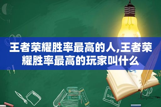 王者荣耀胜率最高的人,王者荣耀胜率最高的玩家叫什么