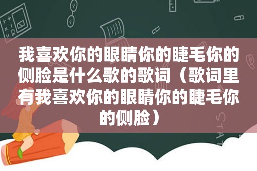 我喜欢你的眼睛你的睫毛你的侧脸是什么歌的歌词（歌词里有我喜欢你的眼睛你的睫毛你的侧脸）