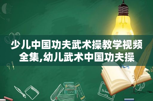 少儿中国功夫武术操教学视频全集,幼儿武术中国功夫操