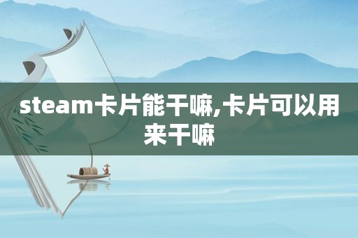 steam卡片能干嘛,卡片可以用来干嘛