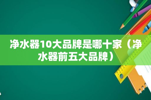 净水器10大品牌是哪十家（净水器前五大品牌）