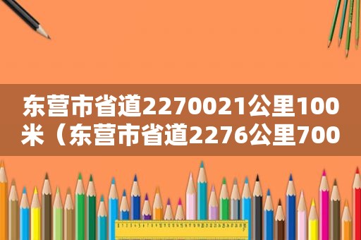 东营市省道2270021公里100米（东营市省道2276公里700米）