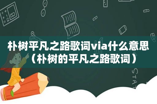 朴树平凡之路歌词via什么意思（朴树的平凡之路歌词）