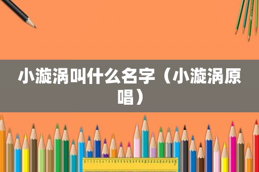 小漩涡叫什么名字（小漩涡原唱）