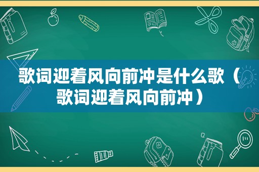 歌词迎着风向前冲是什么歌（歌词迎着风向前冲）