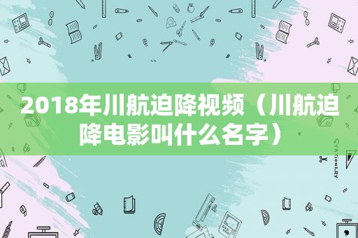 2018年川航迫降视频（川航迫降电影叫什么名字）