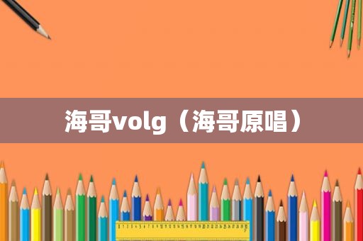 海哥volg（海哥原唱）