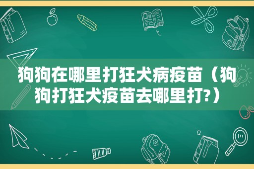 狗狗在哪里打狂犬病疫苗（狗狗打狂犬疫苗去哪里打?）