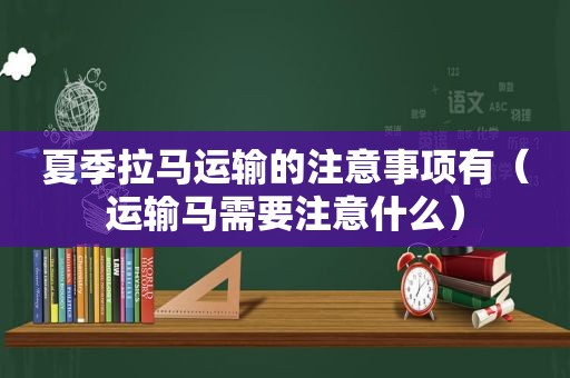 夏季拉马运输的注意事项有（运输马需要注意什么）