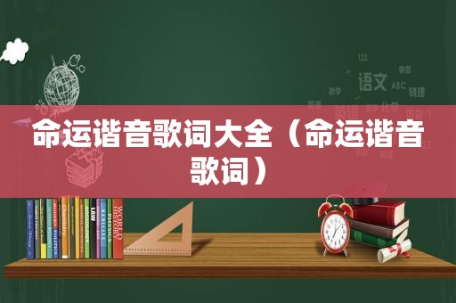 命运谐音歌词大全（命运谐音歌词）