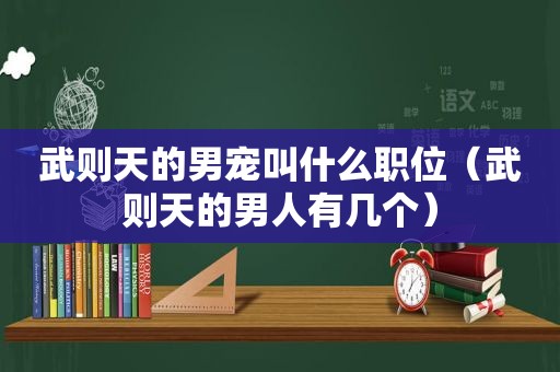 武则天的男宠叫什么职位（武则天的男人有几个）