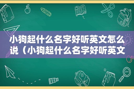 小狗起什么名字好听英文怎么说（小狗起什么名字好听英文）