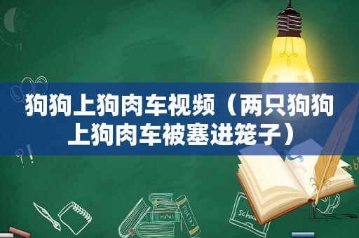 狗狗上狗肉车视频（两只狗狗上狗肉车被塞进笼子）