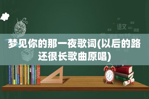 梦见你的那一夜歌词(以后的路还很长歌曲原唱)