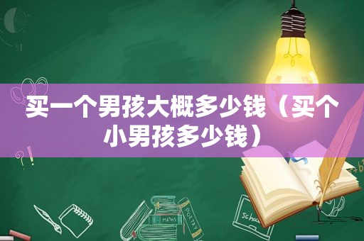 买一个男孩大概多少钱（买个小男孩多少钱）