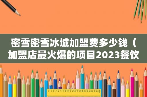 密雪密雪冰城加盟费多少钱（加盟店最火爆的项目2023餐饮）