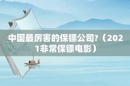 中国最厉害的保镖公司?（2021非常保镖电影）