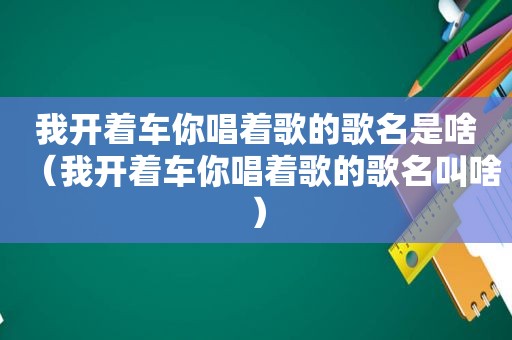 我开着车你唱着歌的歌名是啥（我开着车你唱着歌的歌名叫啥）