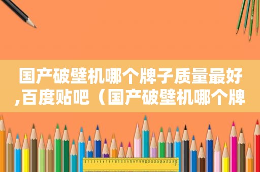 国产破壁机哪个牌子质量最好,百度贴吧（国产破壁机哪个牌子质量最好）