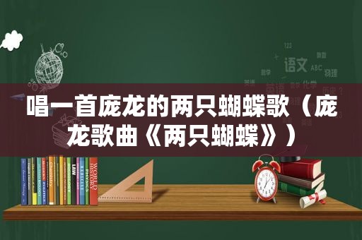 唱一首庞龙的两只蝴蝶歌（庞龙歌曲《两只蝴蝶》）