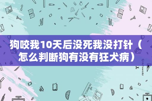 狗咬我10天后没死我没打针（怎么判断狗有没有狂犬病）