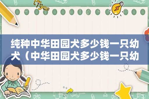 纯种中华田园犬多少钱一只幼犬（中华田园犬多少钱一只幼犬）