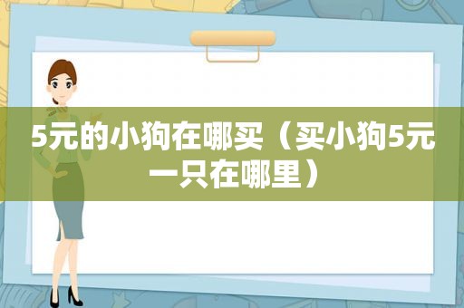 5元的小狗在哪买（买小狗5元一只在哪里）