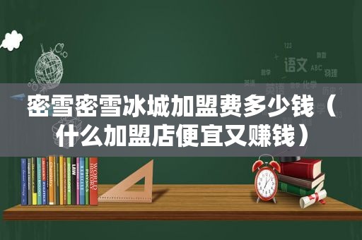 密雪密雪冰城加盟费多少钱（什么加盟店便宜又赚钱）