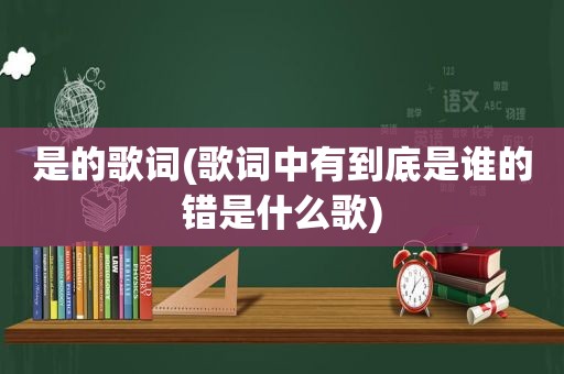 是的歌词(歌词中有到底是谁的错是什么歌)