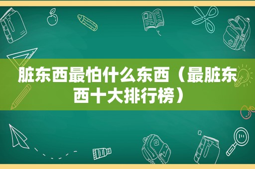 脏东西最怕什么东西（最脏东西十大排行榜）