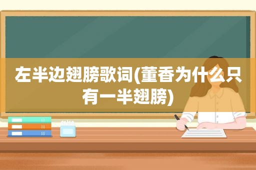 左半边翅膀歌词(董香为什么只有一半翅膀)