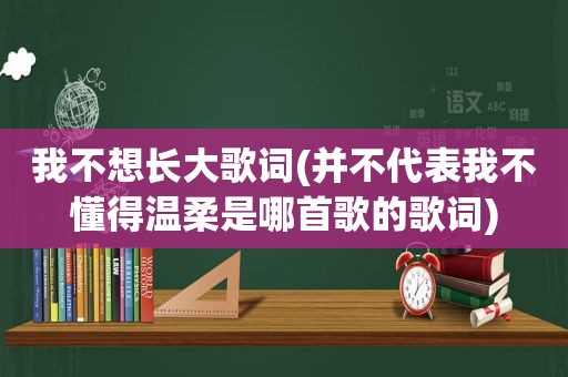 我不想长大歌词(并不代表我不懂得温柔是哪首歌的歌词)